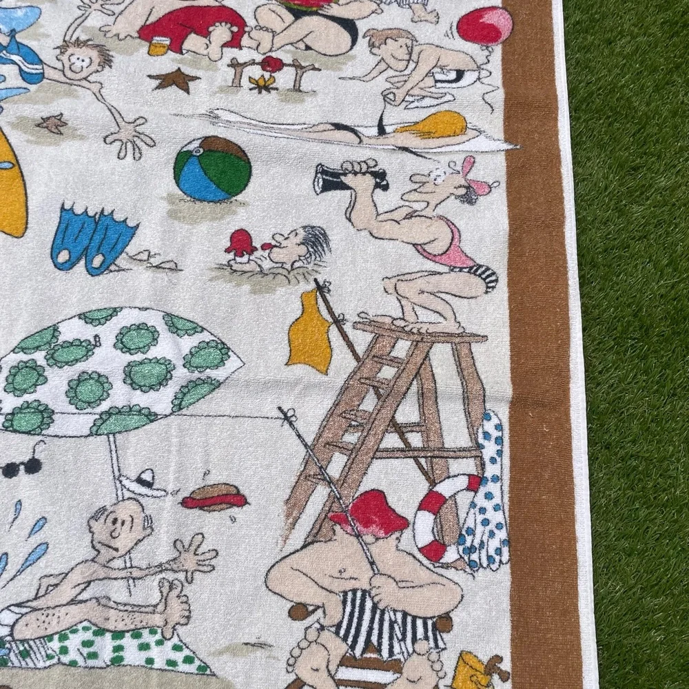 Vintage 1980s Cartoon Beach Towel